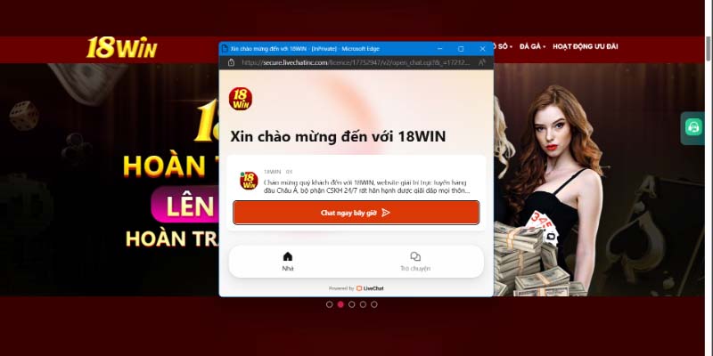 Liên hệ 18Win ngay khi gặp vấn đề